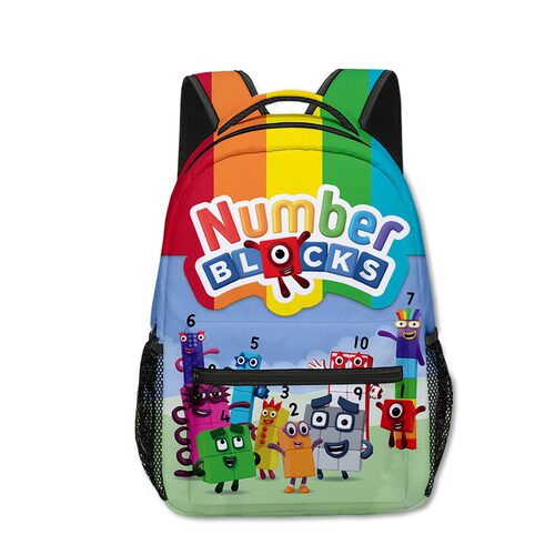 Numberblocks卡通小学生书包儿童双肩包幼儿园背包数码全印潮流款