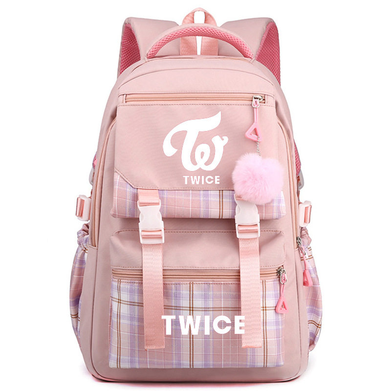 跨境人气韩团TWICE周边双肩背包青少年书包大容量书包男女款