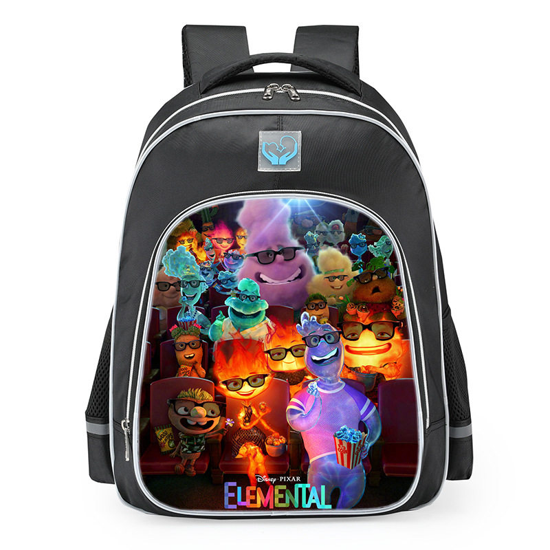 Elemental疯狂元素城卡通儿童书包小学生双肩包减负护脊反光条包