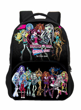 跨境批发Monster High印花双肩背包 精灵高中学生儿童40前袋书包