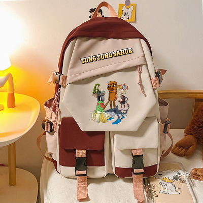 2025木棍人山海经tungtungtung书包双肩背包学生背包男女卡通包包
