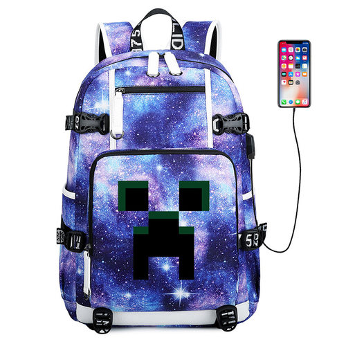 跨境 我的世界Minecraft 高质量初高中学生校园书包星空防水背包