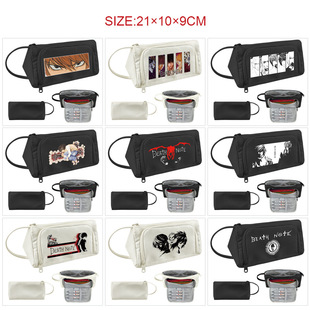 死亡笔记周边超大容量可手提笔袋 上学上课便携式三角形立体笔袋