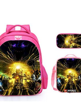 新品-三件套书包+挎包+笔袋-LEGO Ninjago Season5系列纳轻巧便携