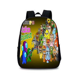 Among Us VS Italian Brainrot双肩背包山海经和太空狼人杀书包