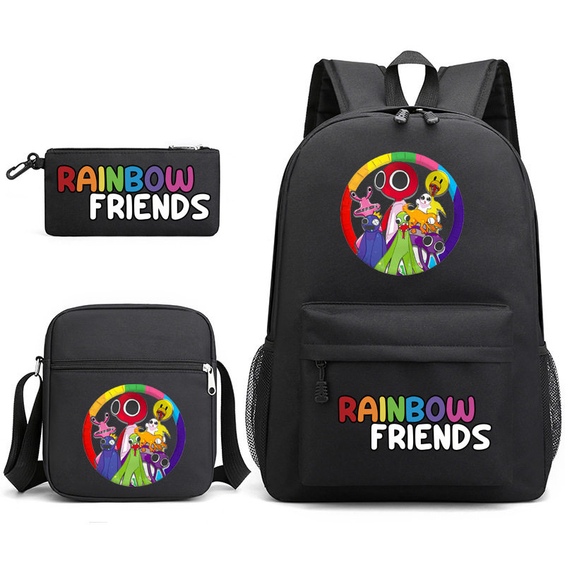 Rainbow Friends彩虹朋友游戏原版造型双肩包三件套卡通学生书包