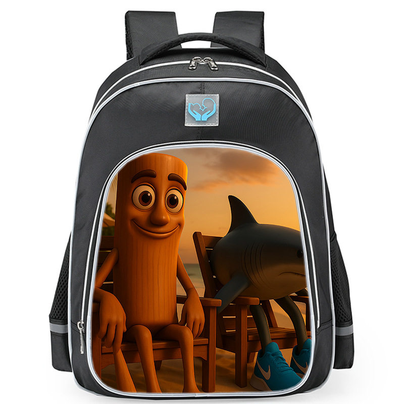 海经木棍人 IP 儿童书包 牛津纺耐磨男女同款减负护脊反光包