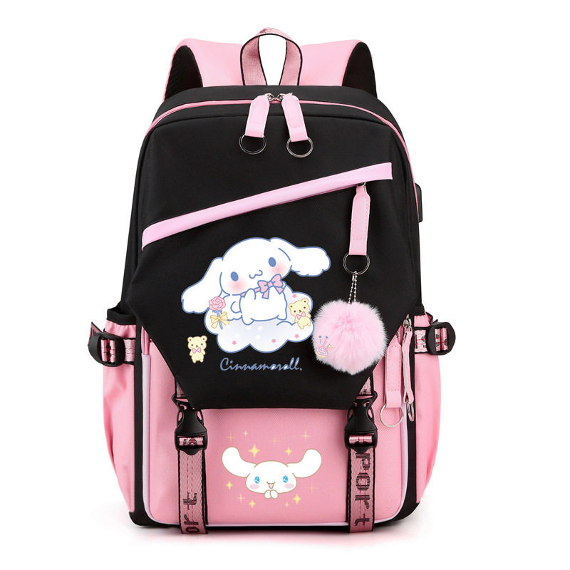 库洛米书包玉桂狗双肩包中小学生女孩大容量涤纶背包旅行包电脑包