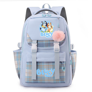 跨境新款Bluey布鲁伊书包小学初中男女学生双肩包大容量休闲包