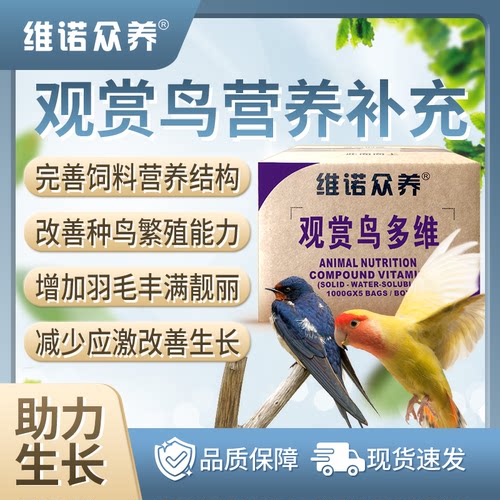 观赏鸟鹦鹉八哥鸟速溶电解质多维补充维生素营养改善动物健康生长