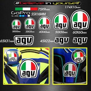 agv k1 K3K5头盔贴标弧度半盔dgl全盔贴画反光防水机车摩托车贴纸