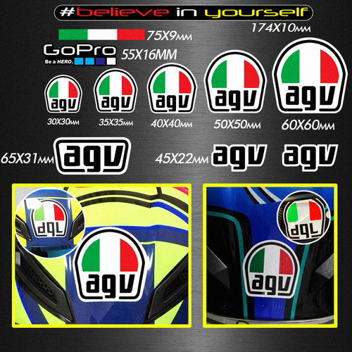 agv k1 K3K5头盔贴标弧度半盔dgl全盔贴画反光防水机车摩托车贴纸
