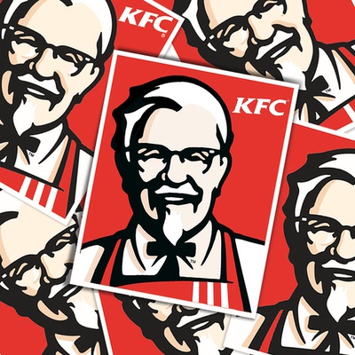 KFC肯德基logo汽车车贴个性创意卡通贴纸汽车装饰遮划痕摩托车贴