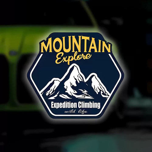 汽车贴创意MOUNTAIN山地探险个性运动风汽车遮挡划痕前保险杆贴画