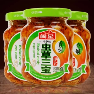 Подлинный minxingxiang тушеной Cordyceps консервированные Sanbao 170g Cordyceps Flower Enoki Mushroom Bamboo Shoots and Oepables, готовая к употреблению бесплатная доставка