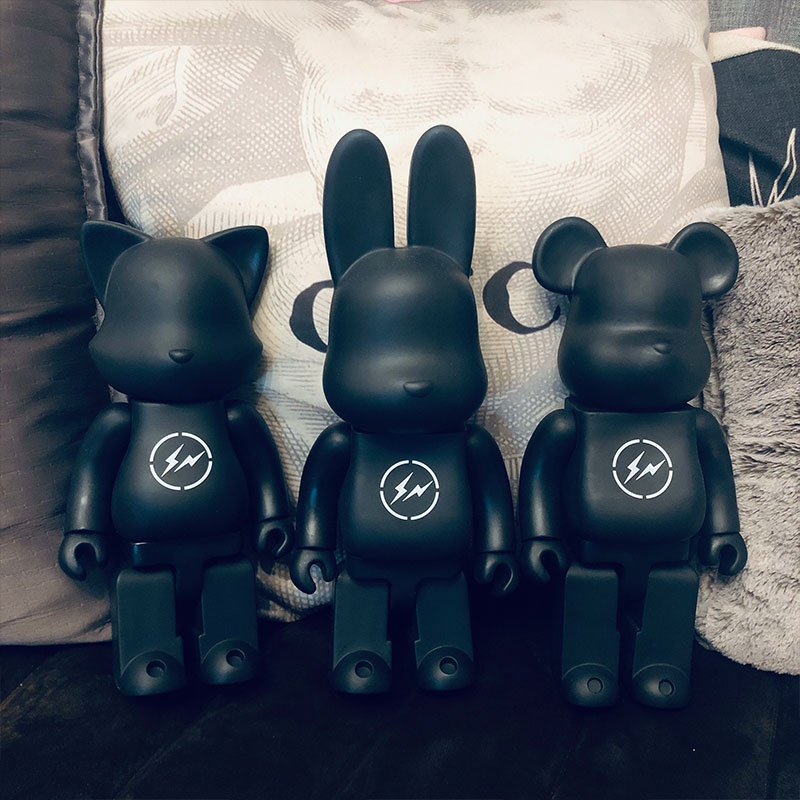 bearbrick暴力熊积木熊藤原浩闪电潮流公仔玩偶手办模型摆件400%