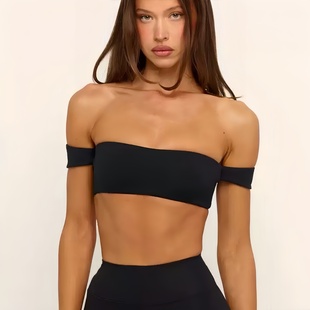 欧美高弹健身套装女带胸垫运动文胸速干提臀长裤瑜伽两件套性感新