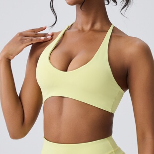 欧美磨毛美背瑜伽文胸女跑步健身运动内衣瑜伽服外穿性感上衣聚拢