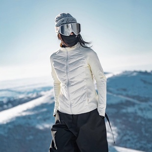 新款滑雪运动羽绒服短内胆女冬冲锋衣外套保暖中间层修身打底户外