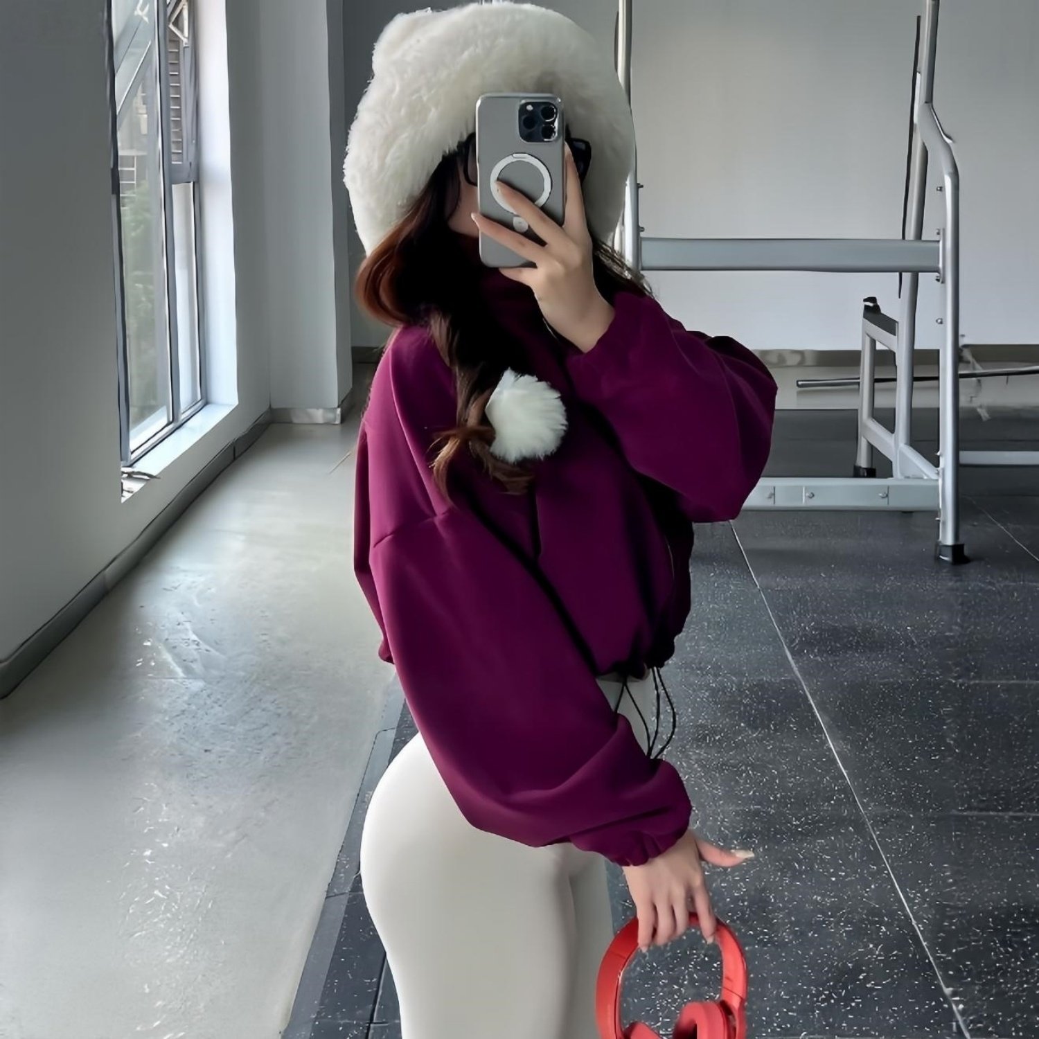 秋冬羊绒羔瑜伽外套女运动卫衣加绒保暖抽绳奥粒绒瑜伽上衣收腰短,运动服/休闲服装,运动茄克/外套,淘宝优惠券,粉丝福利购,淘宝优惠卷