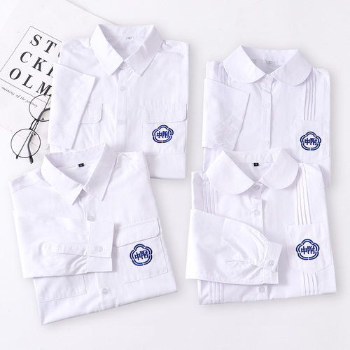 jk师大附中校服风琴褶白衬衫同款