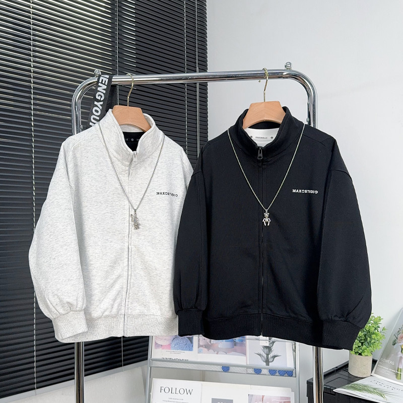 品牌童装男童针织外套2025春装中大童休闲运动上衣韩版儿童拉链衫