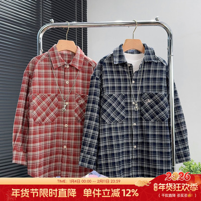 大E小e童装儿童格子衬衫