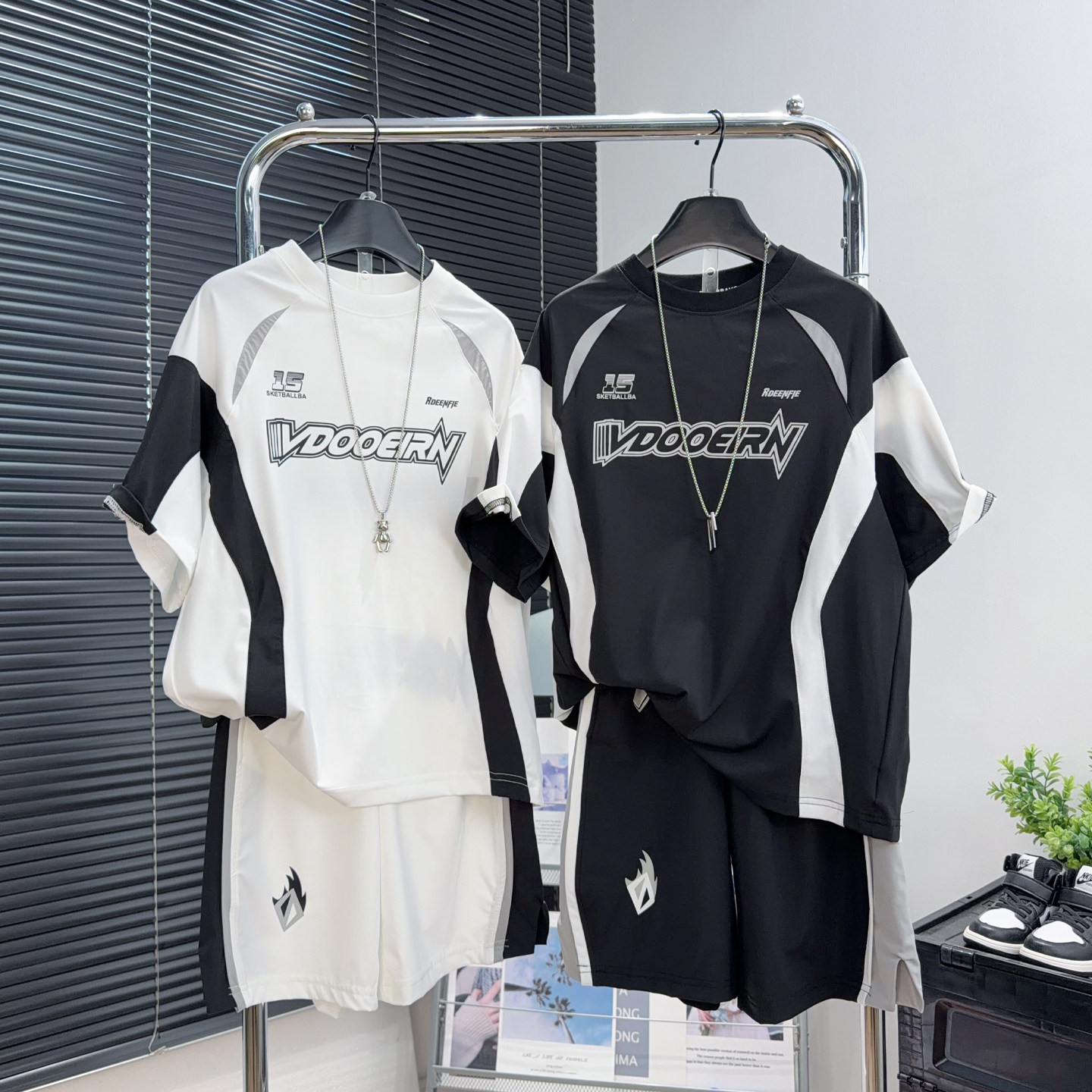 布芮欧童装男童短袖运动套装夏季中大童速干球服儿童两件套86737