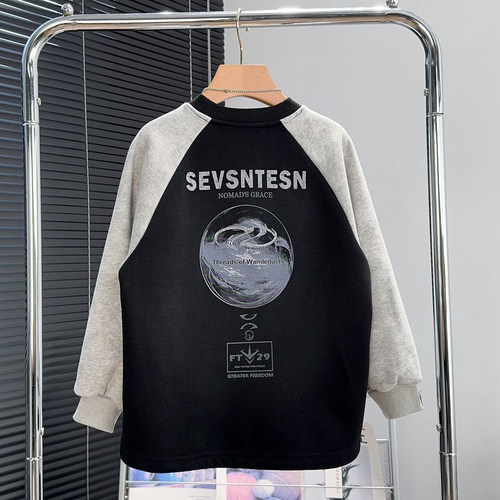 大E小e童装男童加绒长袖T恤