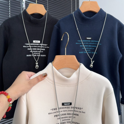 妙吧童装男女童加绒打底衫