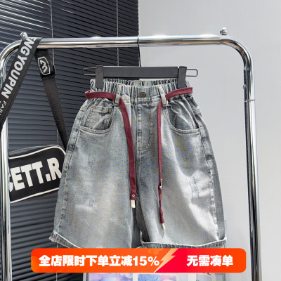 啦芙莱童装男女童牛仔短裤