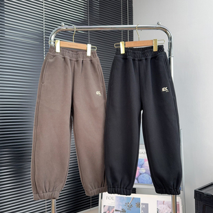 儿童针织裤 啦芙莱童装 中大童加厚运动裤 冬季 潮3252 男女童加绒卫裤