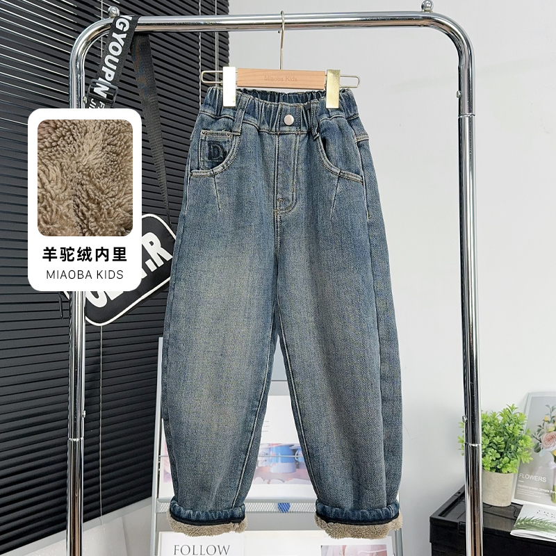 品牌童装男童加厚牛仔裤