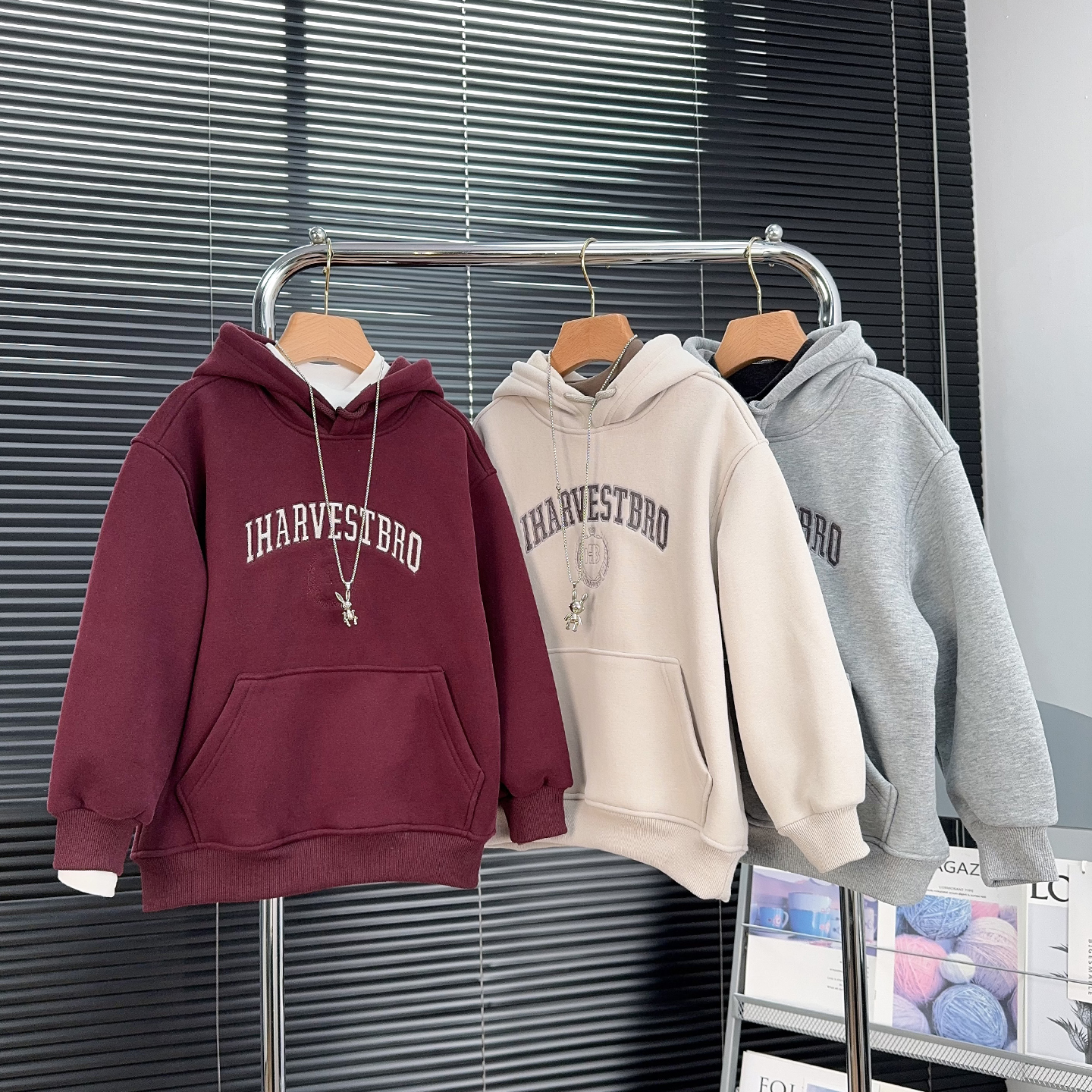 大E小e童装男童加绒连帽卫衣冬款中大童加厚帽衫儿童保暖上衣3775