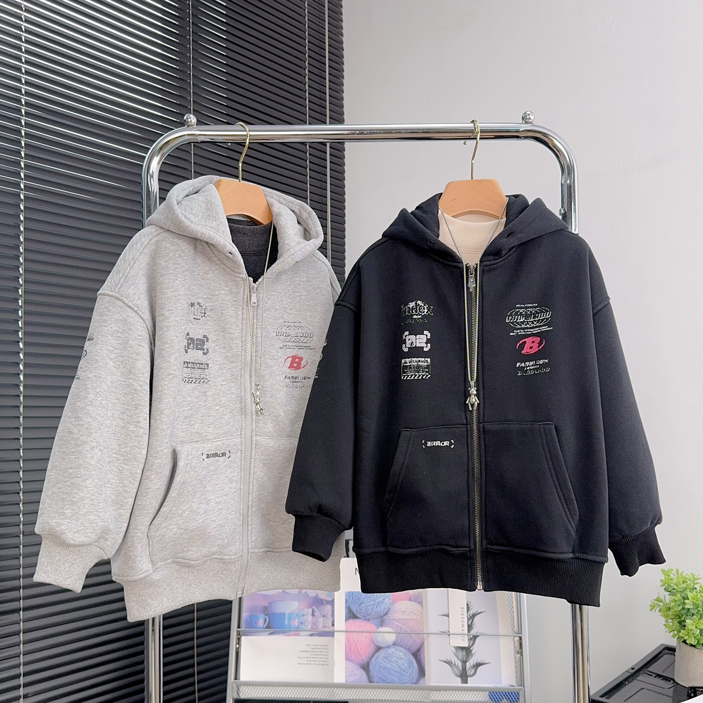 大E小e童装男童加绒卫衣外套