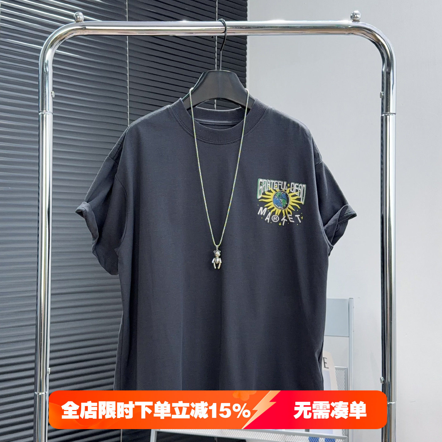 祖赫童装男女童圆领短袖2026夏款中大童潮牌T恤儿童凉感体恤92393