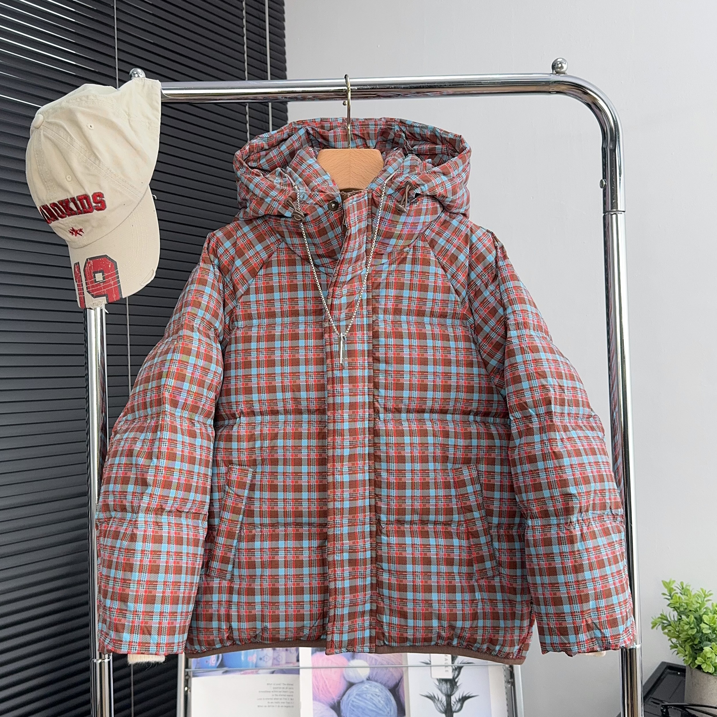 啦芙莱童装儿童格子羽绒服