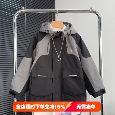 牛哆哆童装男童加绒冲锋衣