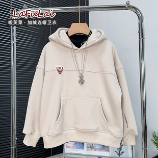 儿童打底衫 中大童一体绒帽衫 7103 男童加绒连帽卫衣冬款 啦芙莱童装