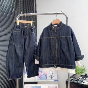 品牌童装男童牛仔套装秋季中大童外套裤子两件套儿童上衣牛仔裤潮