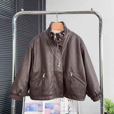 大E小e童装男童夹棉皮衣