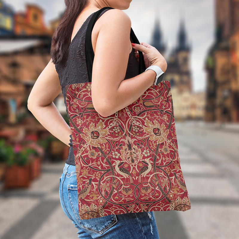 复古拉链单肩包购物袋