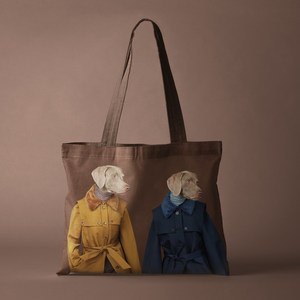 魏玛横版拉链单肩包购物袋