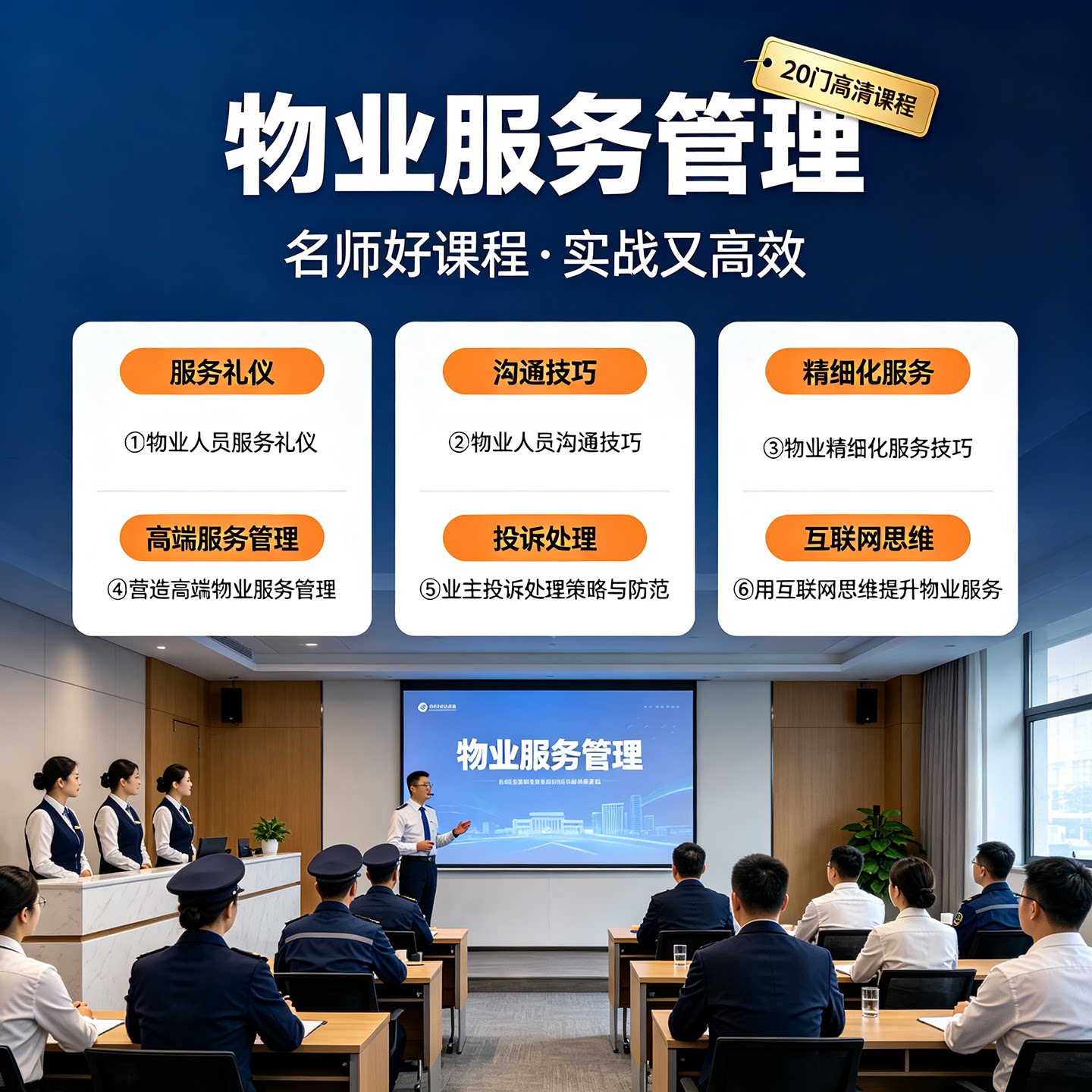 物业管理培训课程社区小区管理服务礼仪投诉处理沟通技巧视频教程