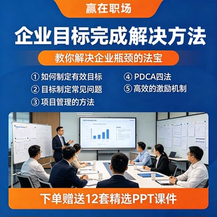 企业运营目标管理培训课程年度目标与计划管理培训讲座视频教程