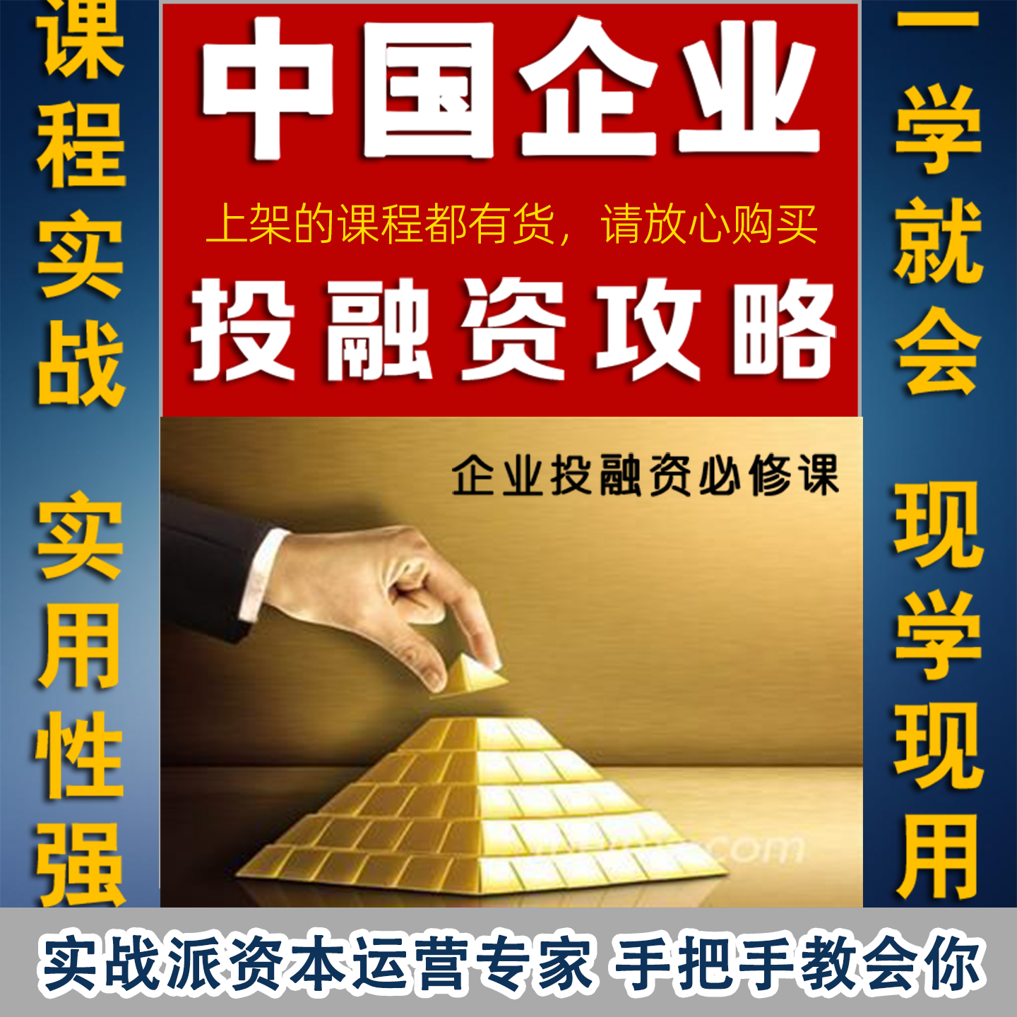 中国企业投融资攻略视频教程公司发展运营规划投资技巧培训课程