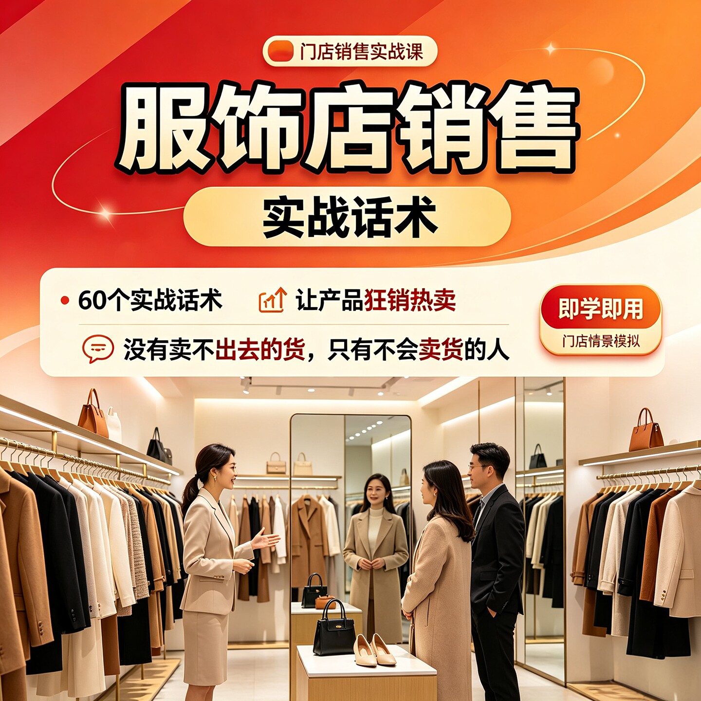 服饰销售培训课程成交话术服装门店销售技巧门店导购店长视频教程