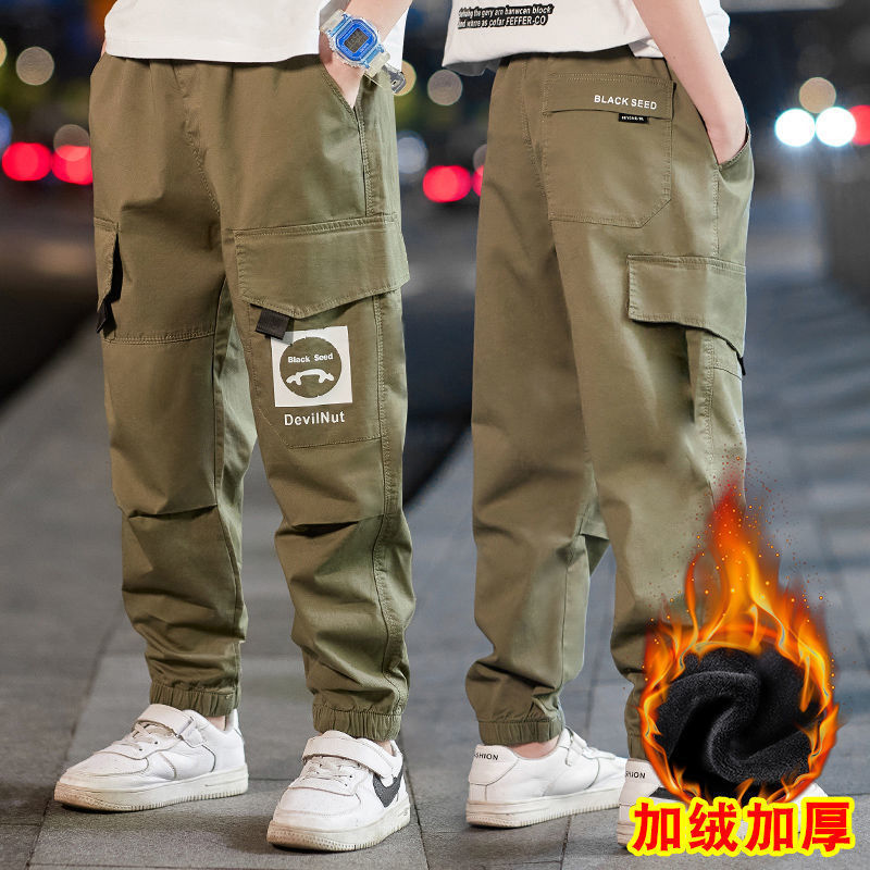 男童春秋工装裤2025新款休闲长裤