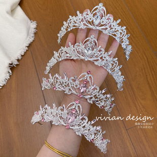 25年新款女生发冠唯美摄影跟妆生日宴会皇冠儿童生日礼物婚礼头饰