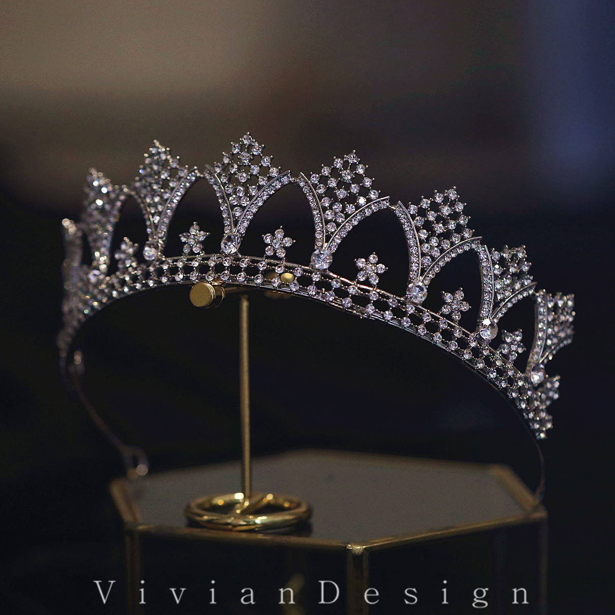 宫廷皇冠繁密闪钻仙女新娘结婚头饰发饰包邮跟妆王冠发冠